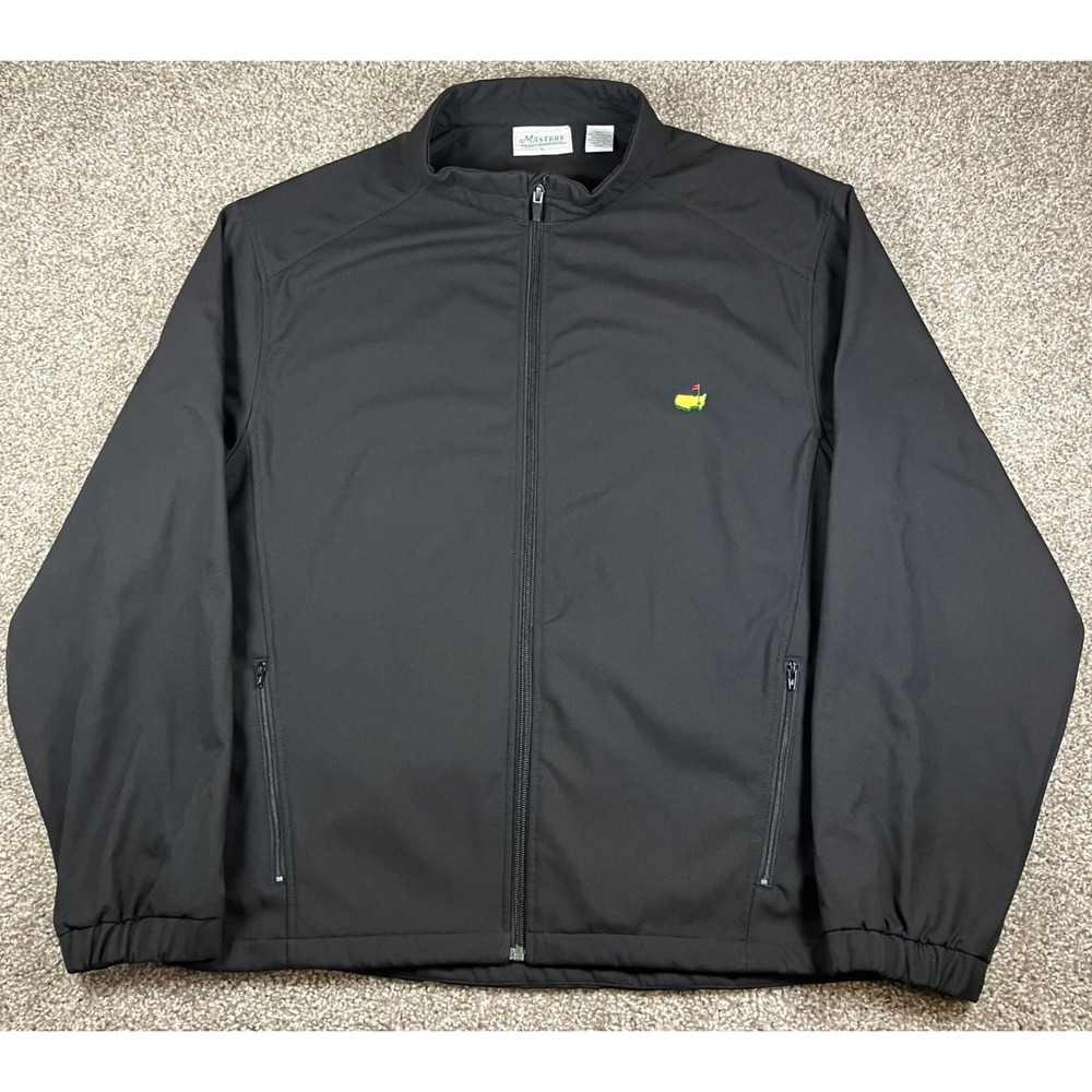 Masters Performance Mens XL Black Full Zip Softshell Fleece Lined Golf Jacket